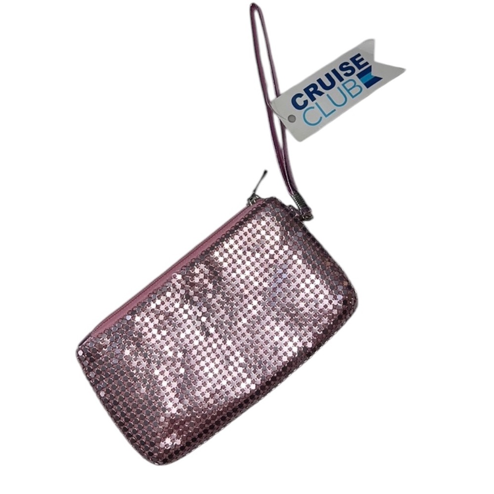 NWT Cruise Club Pink Sequin Wristlet